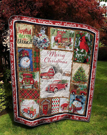 litzzy Cardinal Snowman BL0201024Q Fleece Blanket Quilt Blanket   