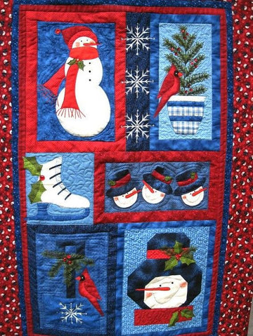 litzzy Cardinal Snowman CLT0211024H Fleece Blanket Quilt Blanket   