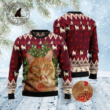 litzzy Cat Decor Pine D1011 Ugly Christmas Sweater -  Best Gift For Christmas, Noel Malalan - Christmas Signature sweater   