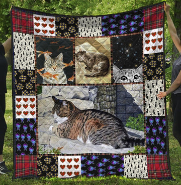 litzzy Cat 01 Cat 0712 Fleece Blanket Christmas Christmas Gifts Merry Christmas Holiday Gifts Gift Dhc03011747Dd Quilt Blanket   
