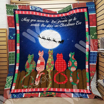 litzzy Cat Christmas DHC15100078MDQ Fleece Blanket Quilt Blanket   