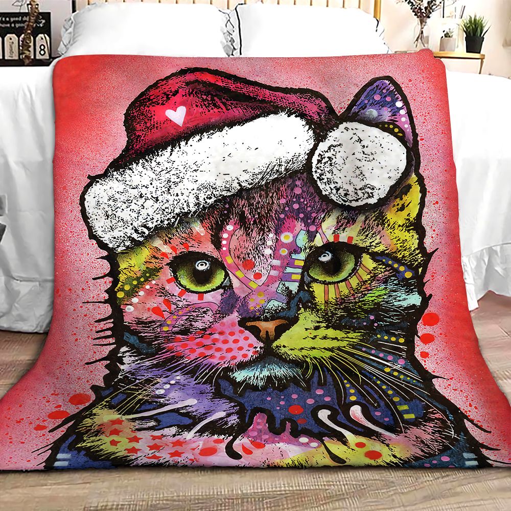 litzzy Cat Christmas DPT251107VL Sherpa Fleece Blanket Sherpa Fleece Blanket   