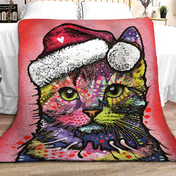 litzzy Cat Christmas DPT251107VL Sherpa Fleece Blanket Sherpa Fleece Blanket   