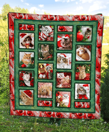 litzzy Cat Christmas DTC2311788 Fleece Blanket Quilt Blanket   