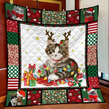 litzzy Cat Christmas DTC2311790 Fleece Blanket Quilt Blanket   