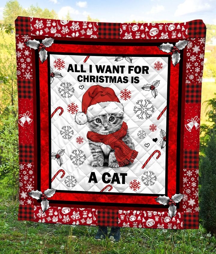 litzzy Cat Christmas DTC2311793 Fleece Blanket Quilt Blanket   