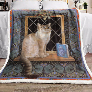 litzzy Cat Christmas DV1111048F Sherpa Fleece Blanket Sherpa Fleece Blanket   