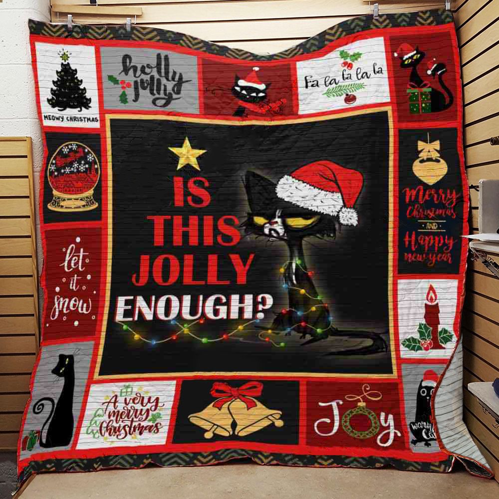 litzzy Cat Christmas Fleece Blanket ABC07112525 Quilt Blanket   