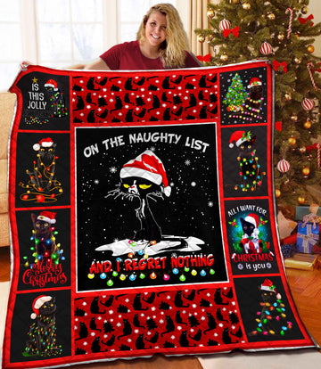 litzzy Cat Christmas Fleece Blanket BBB301123HT Quilt Blanket   