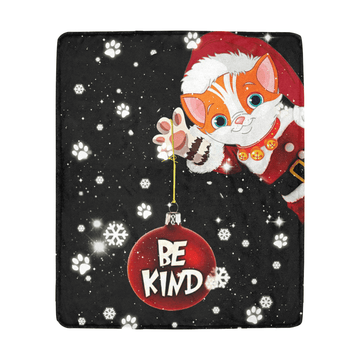 litzzy Cat Christmas Xmas CLM2812162S Sherpa Fleece Blanket Sherpa Fleece Blanket   