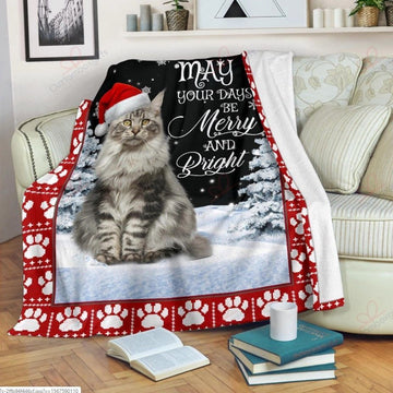 litzzy Cat Day Christmas AM2910624CL Sherpa Fleece Blanket Sherpa Fleece Blanket   