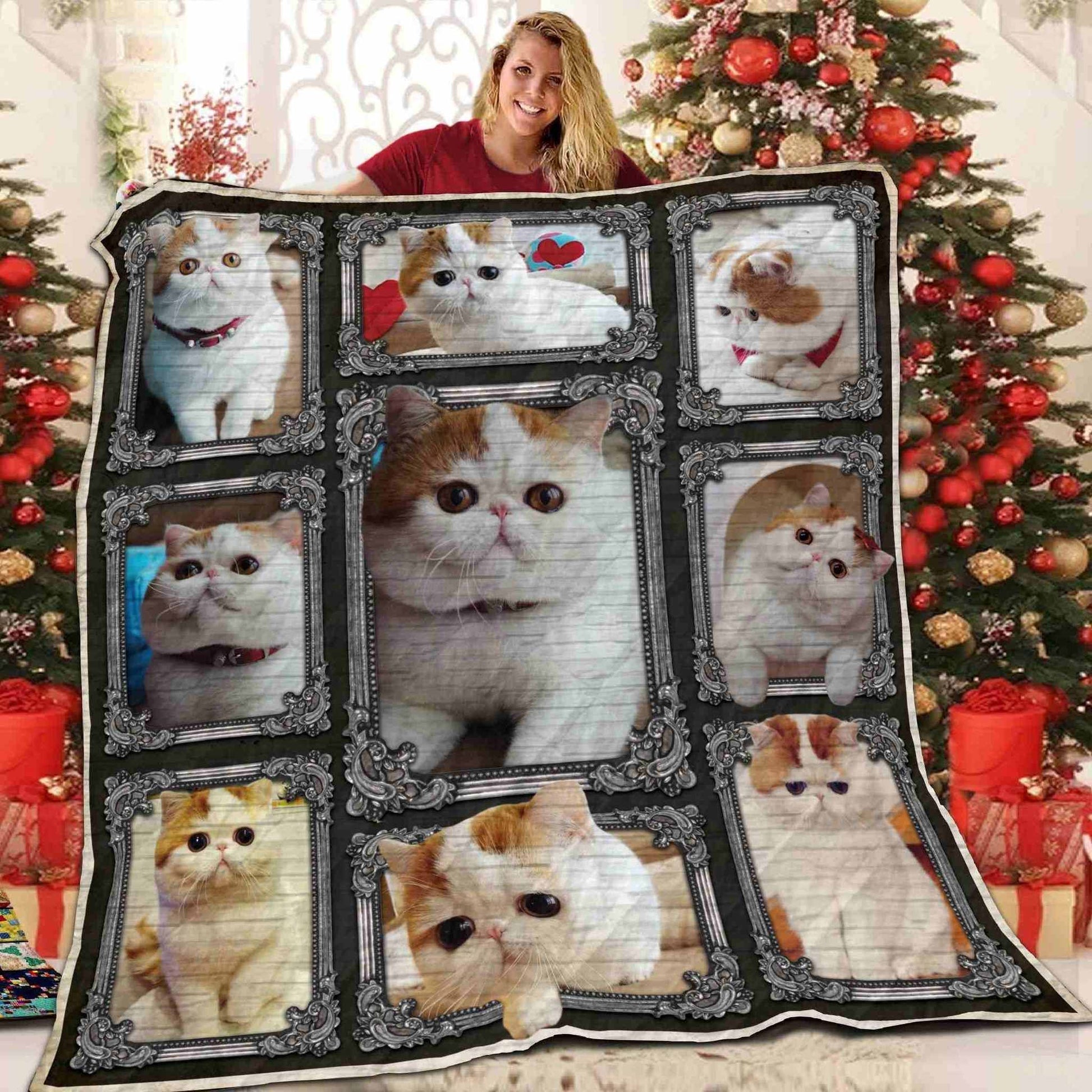 litzzy Cat Happy For You Fleece Blanket Christmas Christmas Gifts Merry Christmas Holiday Gifts Gift Dhc03011815Dd Quilt Blanket   