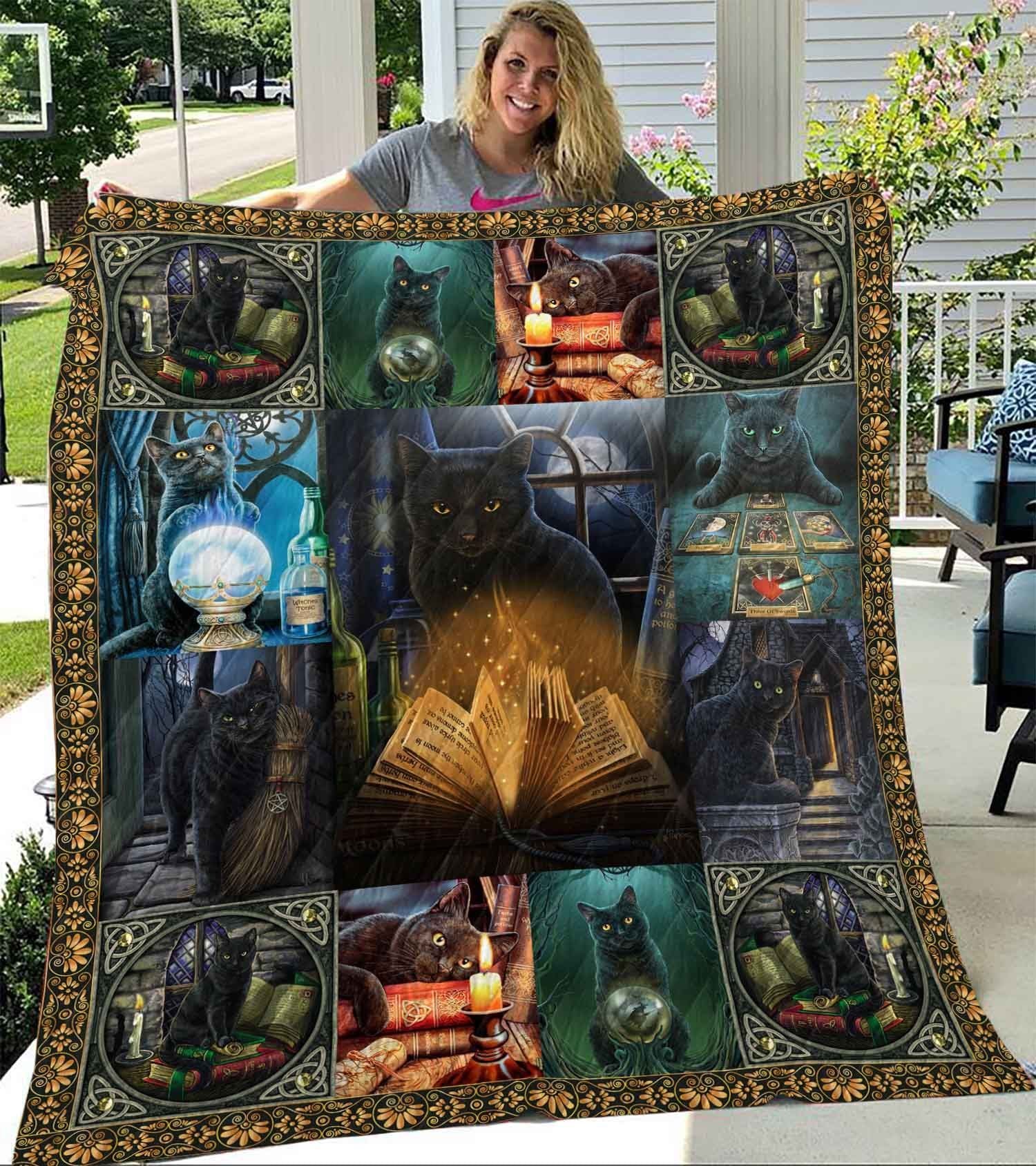 litzzy Cat Magic Cat 0612 Fleece Blanket Christmas Christmas Gifts Merry Christmas Holiday Gifts Gift Dhc03011771Dd Quilt Blanket   