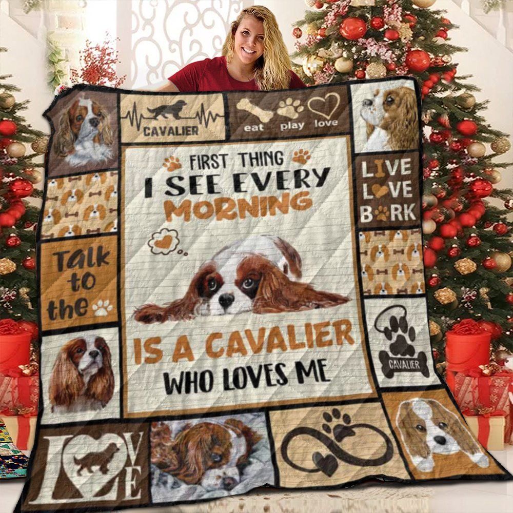 litzzy Cavalier King Charles Spaniel Dog In My Mind Fleece Blanket Christmas Christmas Gifts Merry Christmas Holiday Gifts Gift Dhc03011657Dd fleece blanket   