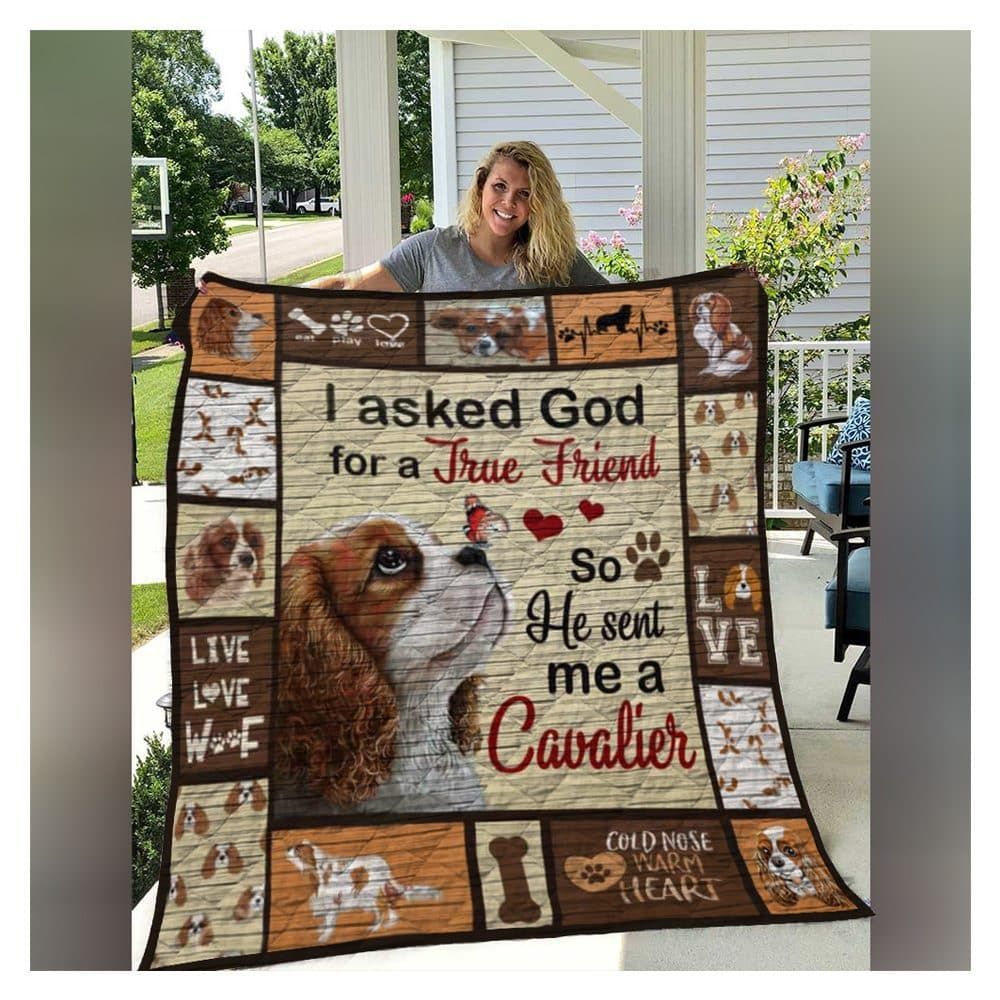 litzzy Cavalier King Charles Spaniel Love Again Fleece Blanket Christmas Christmas Gifts Merry Christmas Holiday Gifts Gift Dhc03011813Dd Quilt Blanket   