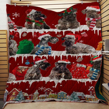 litzzy Cesky Terrier Snow Christmas CL11120177MDQ Fleece Blanket Quilt Blanket   
