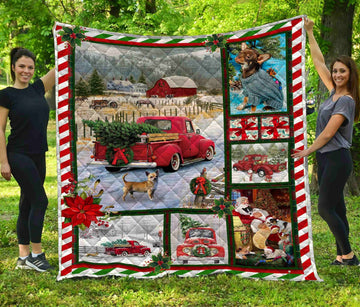 litzzy Chihuahua Christmas Fleece Blanket DHC291115VT Quilt Blanket   