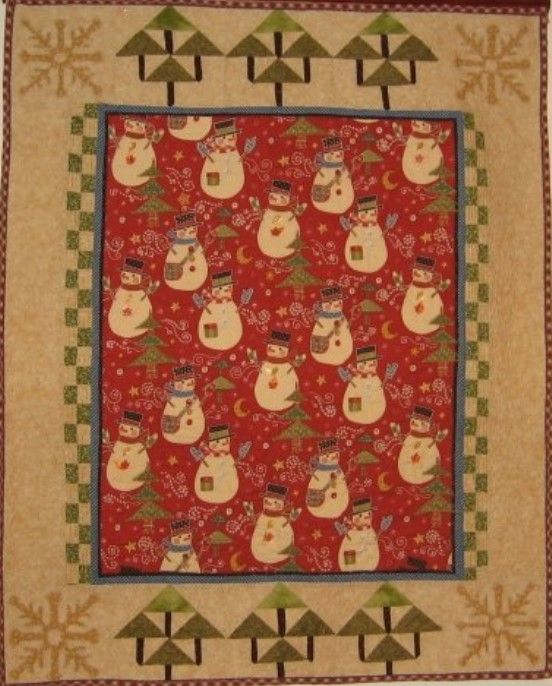 litzzy Chilly Snowman CLT1412112H Fleece Blanket Quilt Blanket   