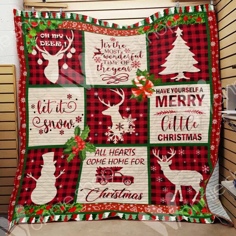litzzy Christmas1 DHC15100106MDQ Fleece Blanket Quilt Blanket   