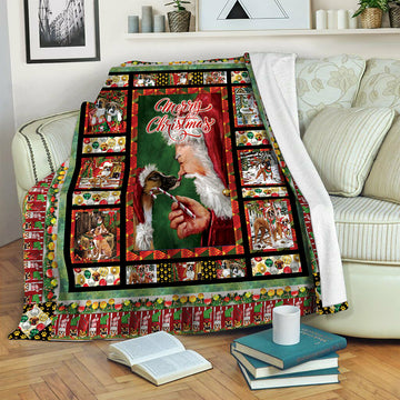 litzzy Christmas Boxer B171007 Fleece Blanket Fleece Blanket   