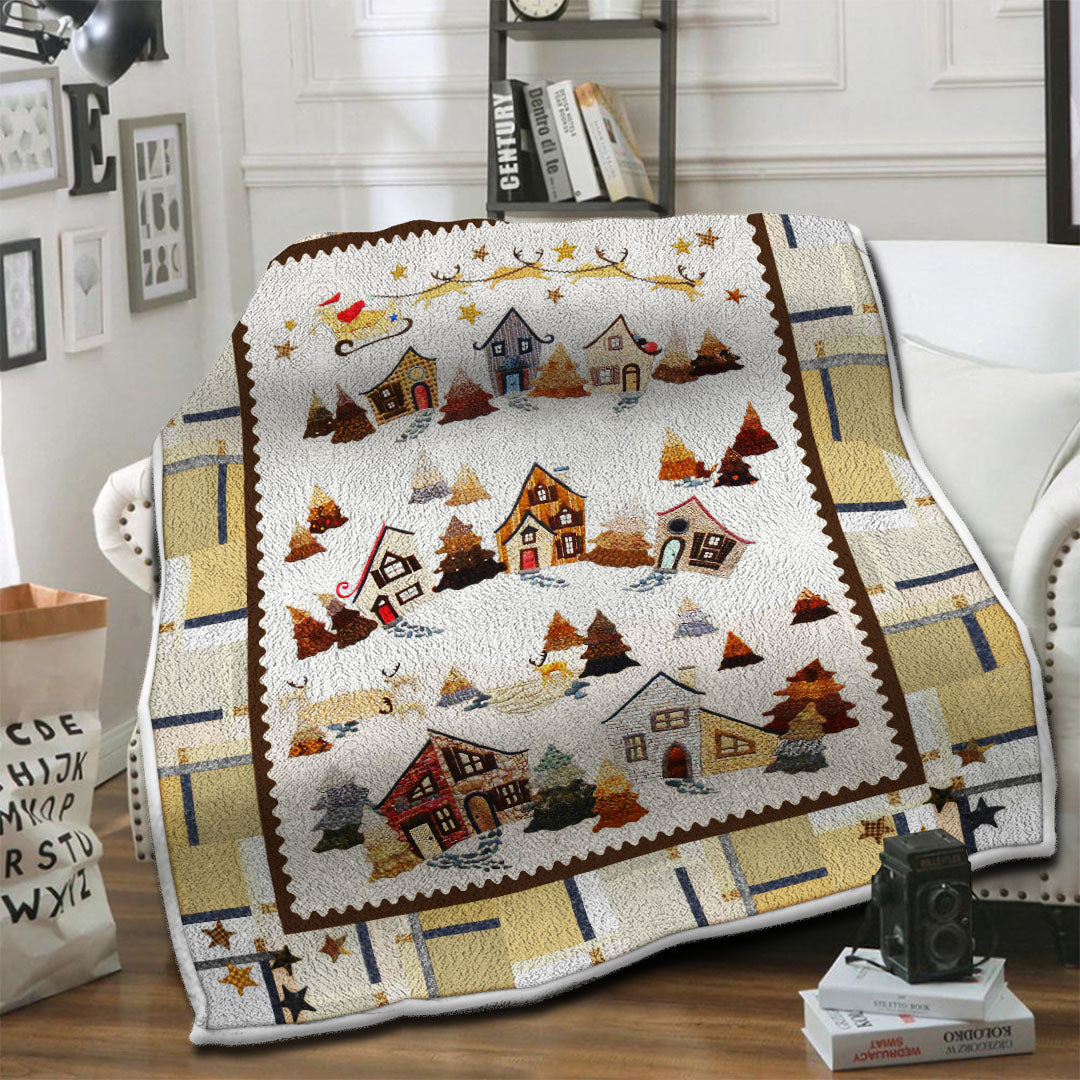 litzzy Christmas Fleece Blanket HST19101249 Fleece Blanket   