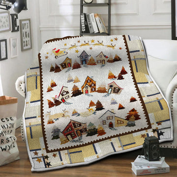 litzzy Christmas Fleece Blanket HST19101249 Fleece Blanket   