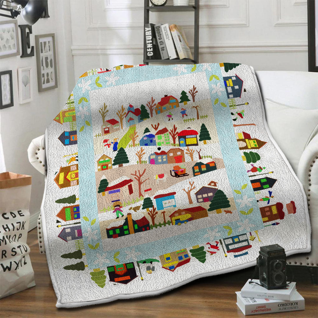 litzzy Christmas Fleece Blanket HST19101484 Fleece Blanket   