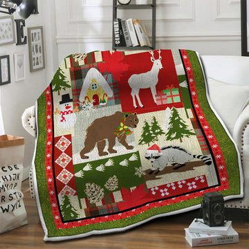 litzzy Christmas Fleece Blanket HST19101724 Fleece Blanket   