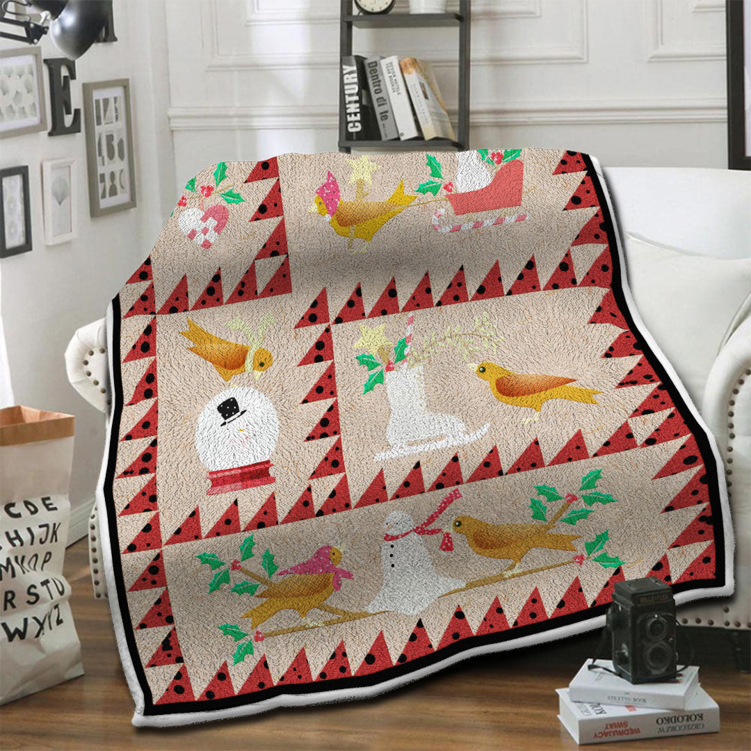 litzzy Christmas Fleece Blanket HST19103754 Fleece Blanket   