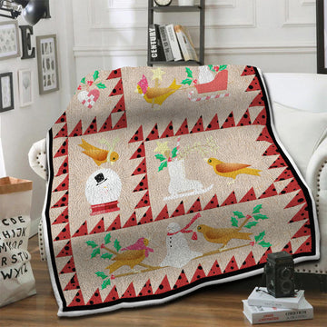 litzzy Christmas Fleece Blanket HST19103754 Fleece Blanket   