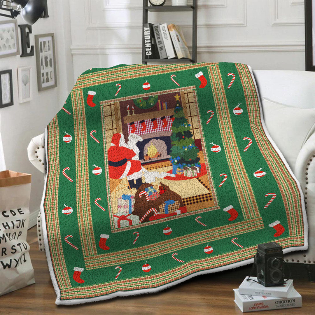 litzzy Christmas Fleece Blanket HST19103755 Fleece Blanket   