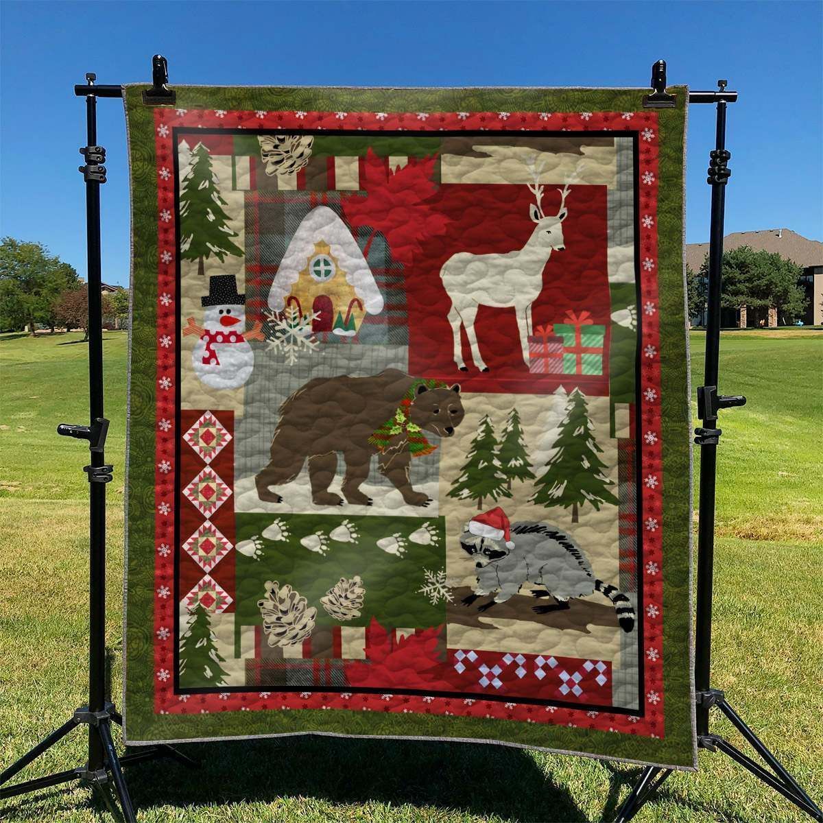 litzzy Christmas 2 DHCCNA0909 Fleece Blanket Quilt Blanket   