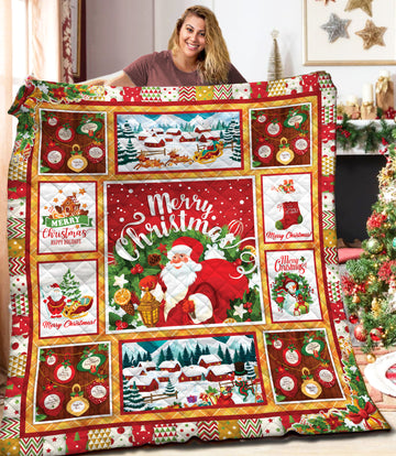 litzzy Christmas AAA101103TA Fleece Blanket Quilt Blanket   