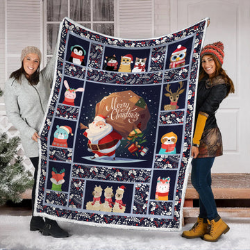 litzzy Christmas AAA161103TA Fleece Blanket Sherpa Fleece Blanket   