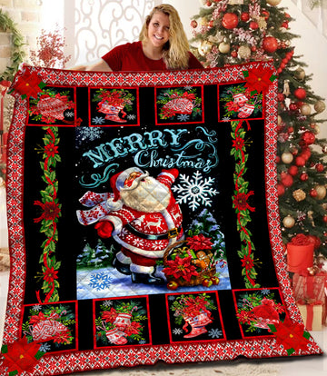 litzzy Christmas B181013 Fleece Blanket Quilt Blanket   