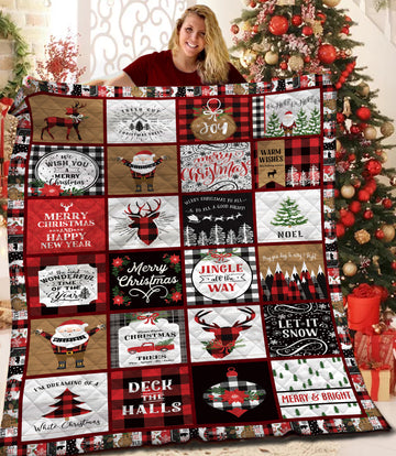 litzzy Christmas BBB0311105MH Fleece Blanket Quilt Blanket   