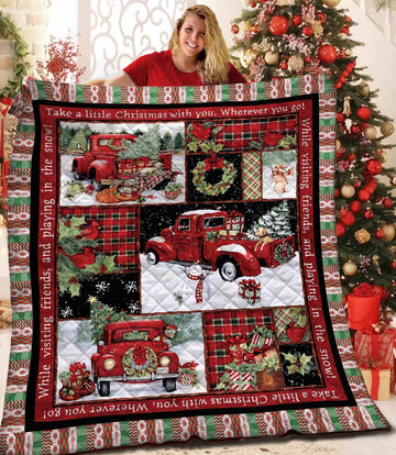 litzzy Christmas BBB151073 Fleece Blanket Quilt Blanket   