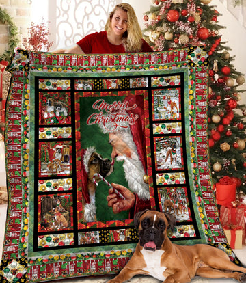 litzzy Christmas Boxer B171012 Fleece Blanket Quilt Blanket   