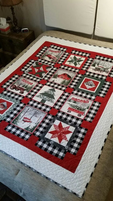 litzzy Christmas CLA1110119Q Fleece Blanket Quilt Blanket   