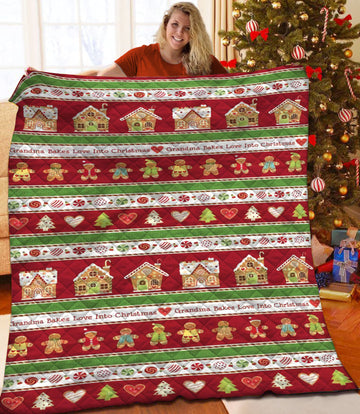 litzzy Christmas Cake Fleece Blanket CCC25105030 Quilt Blanket   