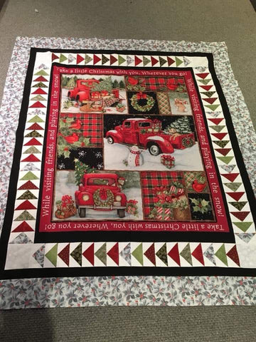 litzzy Christmas Car CLA2110116Q Fleece Blanket Quilt Blanket   