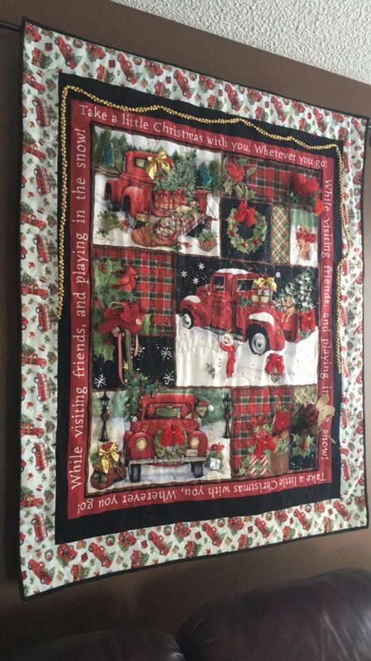 litzzy Christmas Car CLA2210124Q Fleece Blanket Quilt Blanket   