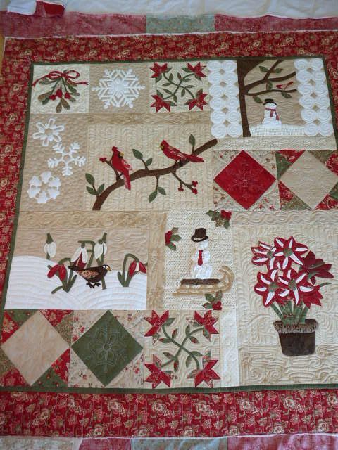 litzzy Christmas Cardinal CLA1910133Q Fleece Blanket Quilt Blanket   