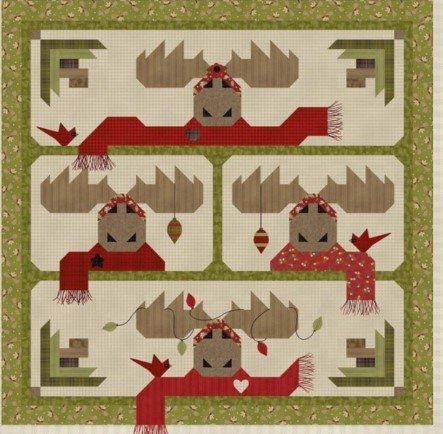 litzzy Christmas Moose CLA08110258Q Fleece Blanket Quilt Blanket   