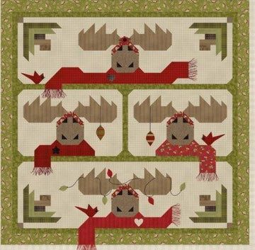 litzzy Christmas Moose CLA08110258Q Fleece Blanket Quilt Blanket   