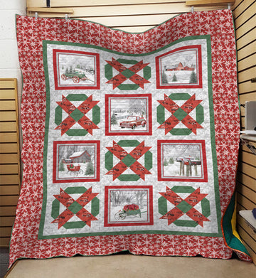 litzzy Christmas NI1210042MT Fleece Blanket Quilt Blanket   