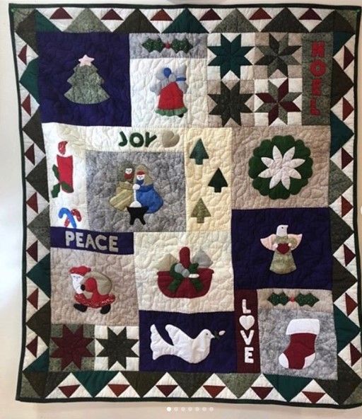 litzzy Christmas Peace And Love CLT2011038H Fleece Blanket Quilt Blanket   