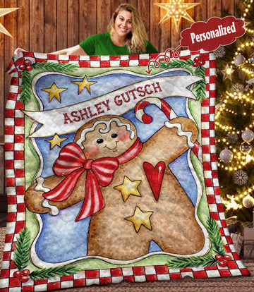 litzzy Christmas Personalized DTH121106HD Fleece Blanket Quilt Blanket   