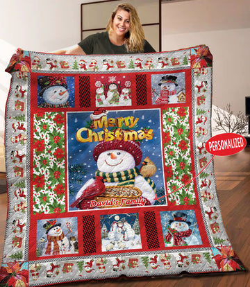litzzy Christmas Personalized HHH111101NH Fleece Blanket Quilt Blanket   