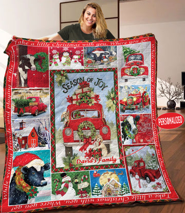 litzzy Christmas Personalized HHH111103NH Fleece Blanket Quilt Blanket   